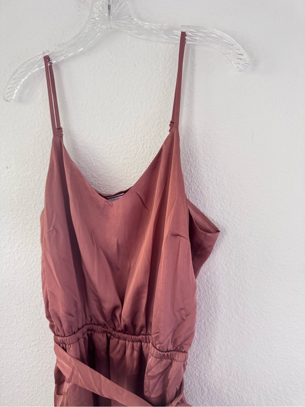 Lascana Satin Midi Dress Tie-Waist Spaghetti-Strap Slip Wrap 10 NWT - Picture 6 of 15